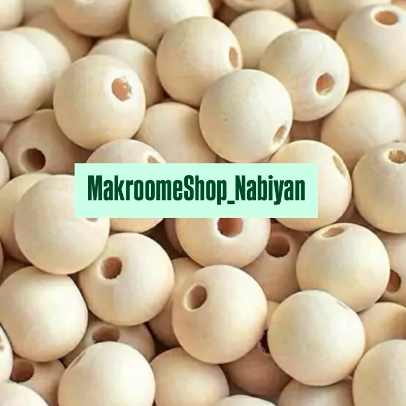 مهره چوبی مکرومه بافی(بسته 1 کیلویی)