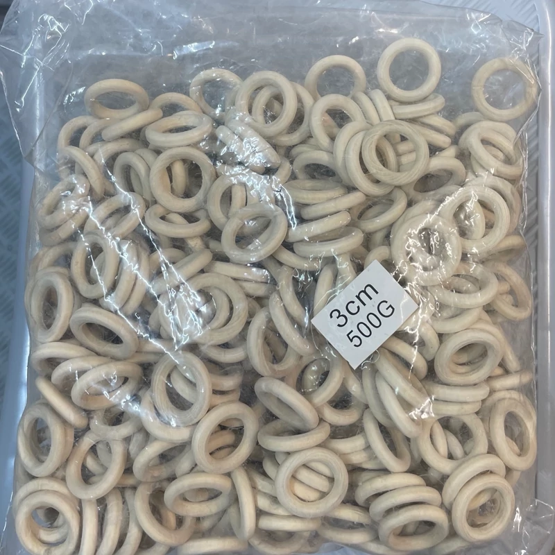 حلقه چوبی سایز 3 سانت ( 2 عدد )