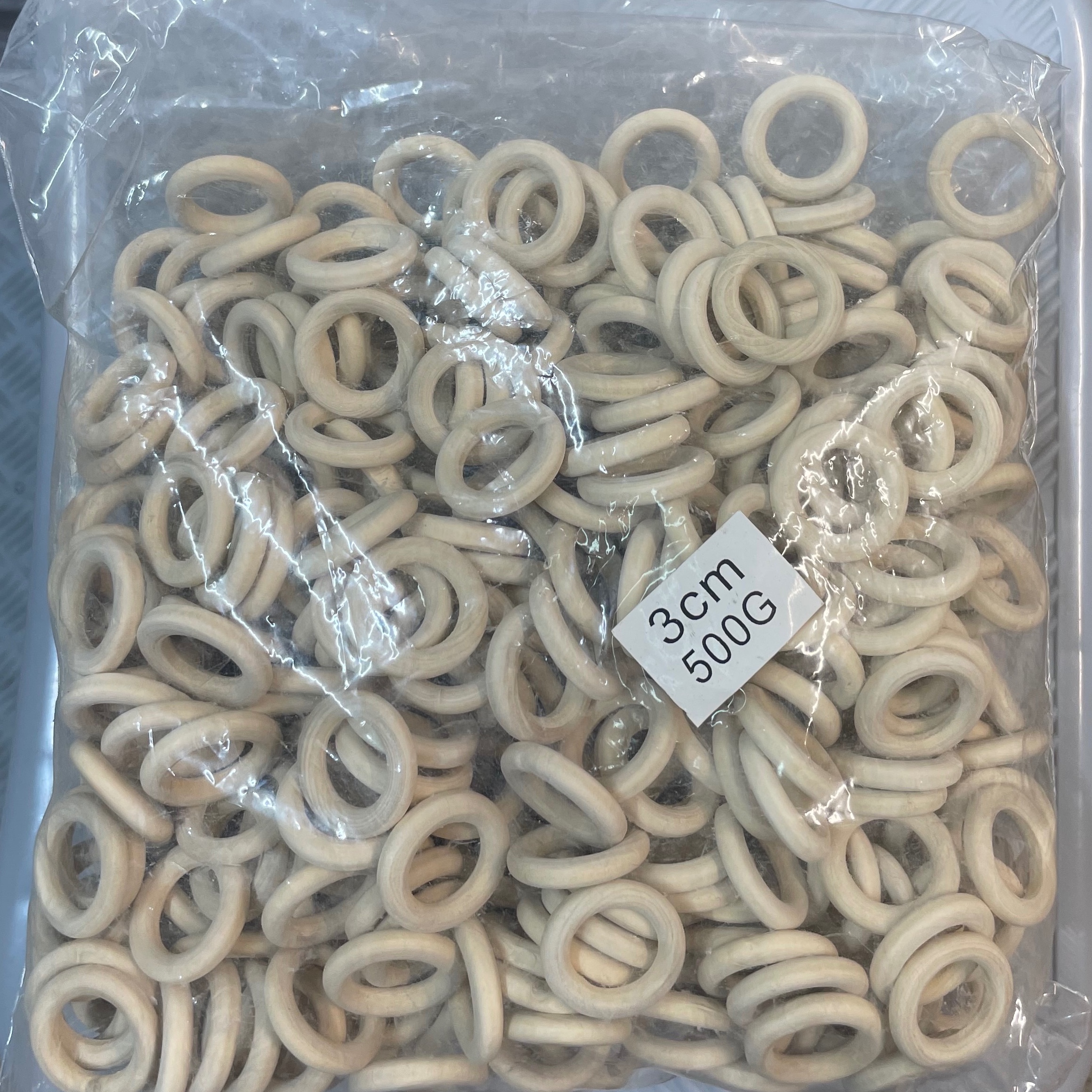 حلقه چوبی سایز 3 سانت ( 2 عدد )